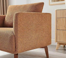 Oversized Accent Chair Modern Boucle Armchair for Living Room Sets of 2 - 37" Wide & Cozy Reading Accent Chair with Solid Wood Legs, Curry Upholstered Lounge Chair for Bedroom & Office (Easy Assembly) by CozyNest Decor