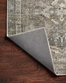 Loloi Layla Collection LAY-13 Antique/Moss 2'-3" x 3'-9" .13" Thick Accent Rug, Soft, Durable, Vintage Inspired, Distressed, Low Pile, Non-Shedding, Easy Clean, Printed, Living Room Rug by CozyNest Decor
