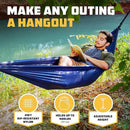 Wise Owl Outfitters Camping Hammock – 500lbs Portable Hammock with Tree Straps - Travel, Backpacking, Hiking, Outdoors Camping Gear - Single or Double by GreenHaven Gardens