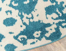 Unique Loom Rosso Collection Vintage Traditional Distressed Blue Round Rug (8' 0 x 8' 0) by CozyNest Decor