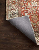 Loloi Layla Collection LAY-05 Ocean/Multi 3'-6" x 5'-6" .13" Thick Accent Rug, Soft, Durable, Vintage Inspired, Distressed, Low Pile, Non-Shedding, Easy Clean, Printed, Living Room Rug by CozyNest Decor