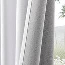 Joydeco Faux Linen Blackout Curtains for Bedroom,White Blackout Curtains 108 inches Long,100% Blackout Solid Thermal Insulated Window Drapes Luxury Decor for Living Room（W52xL108 Inch,White） by TinyTreasures Baby Boutique