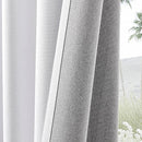 Joydeco Faux Linen Blackout Curtains for Bedroom,White Blackout Curtains 90 inches Long,100% Blackout Solid Thermal Insulated Window Drapes Luxury Decor for Living Room（W52xL90 Inch,White） by TinyTreasures Baby Boutique
