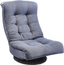 Amazon Basics Swivel Foam Lounge Chair with Headrest, Floor-Compatible, Adjustable, Gaming, 26.3D x 23.5W x 13.7H in, Denim Blue by CozyNest Decor
