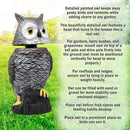 Galashield Owl Decoy to Scare Birds Away Scarecrow Fake Owl with Rotating Head 15" Tall by GreenHaven Gardens
