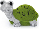 VP Home Lazy Turtle with Flocked Shell Solar Powered LED Outdoor Decor Garden Light - Great Addition for Your Garden, Solar Powered Light, Suitable for Outside Patio Lawn Gifts by GreenHaven Gardens