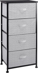 Amazon Basics Fabric 4-Drawer Storage Organizer Unit for Closet, Black by CozyNest Decor