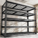 REIBII 48" W Garage Shelving 3000LBS Metal Shelving Heavy Duty Storage Shelves Adjustable Metal Shelf Industrial Pantry Shelves for Warehouse Garage Basement 48" W x 24" D x 72" H by GreenHaven Gardens