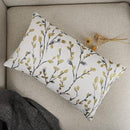 YOUR SMILE Classical Embroidery Jacquard Yellow/Gold Square Decorative Throw Pillow Case Cushion Cover,12x20 inch by CozyNest Decor