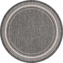 Unique Loom Outdoor Border Collection Area Rug - Soft Border (7' 10" Round, Black/ Ivory) by GreenHaven Gardens