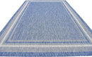 Unique Loom Outdoor Border Collection Area Rug - Soft Border (8' x 11' 4" Rectangle, Blue/ Ivory) by GreenHaven Gardens