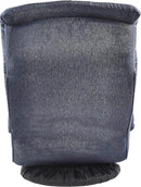 Amazon Basics Swivel Foam Lounge Chair with Headrest, Floor-Compatible, Adjustable, Gaming, 26.3D x 23.5W x 13.7H in, Denim Blue by CozyNest Decor