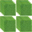 Elcoho 18 Pieces Fake Grass for Crafts Fairy Garden 6 x 6 Inches Artificial Garden Grass for Miniature Ornament Dollhouse DIY Decoration by CozyNest Decor