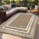 Outdoor Patio Rug, Outside Rectangular Carpet, Moroccan Geometric Rugs, Washable Large Indoor Outdoor Rug 8x10 Mats for RV, Picnic, Backyard, Deck, Balcony, Porch, Beach by CozyNest Decor