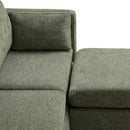 CHITA Modular Sectional Sofa, FSC Certified L Shaped Couch with Reversible Chaise, Modular Sectional Couch for Small Space, 78 Inch Width, 3 Seat Modular Sofa with Storage Ottoman, Moss Green by CozyNest Decor