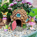 Mood Lab Fairy Garden - Pinecone Fairy House Kit of 4 pcs - Miniature Figurines & Accessories Set - Outdoor or House Decor