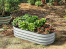 Galvanized Raised Garden Beds Outdoor // 4×2×1 ft Planter Raised Beds for Gardening, Vegetables, Flowers // Large Metal Garden Box (White Wood Grain) by GreenHaven Gardens
