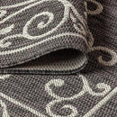 JONATHAN Y SMB106G-8 Charleston Vintage Filigree Textured Weave Indoor Outdoor Area Rug Classic Coastal Easy Cleaning Bedroom Kitchen Backyard Patio Non Shedding, 8 X 10, Black/Gray