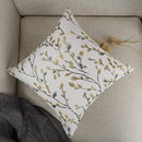 YOUR SMILE Classical Embroidery Jacquard Yellow/Gold Square Decorative Throw Pillow Case Cushion Cover 18x18 inch by CozyNest Decor