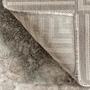 nuLOOM 5' x 8' Outdoor Area Rug, Casual Design With Striped Border, Stain Resistant, Highly Durable, For Patio, Balcony, Bedroom, Living Room, Dining Room, Bathroom, Light Grey by CozyNest Decor