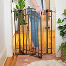 Ingenuity Decorative Extra Tall Baby Gate & Dog Gate, 28.5"-48" Wide, 36" Tall, Hardware or Pressure Mounted, Install on Top or Bottom of Stairs, Banister, or Doorway - Bronze by TinyTreasures Baby Boutique