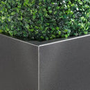 Metallic Heavy Tall Outdoor/Indoor Planter Box, Seamless Metal Planter, Rectangular, 14”Lx14”Wx30”H, 25 Pounds, Dark Gray, No Assembly, 1 Pack by GreenHaven Gardens