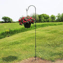 Sunnydaze 82-Inch Outdoor Heavy-Duty Shepherd Hook - Black - Set of 2 by GreenHaven Gardens