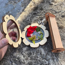Natural DIY Kaleidoscope Kit, New Wooden Magic Rotating Kaleidoscope Making Set for Nature Lovers, Best Gift, Outdoor Classic Handmade Education Toys(1 Pcs Flower) by TinyTreasures Baby Boutique