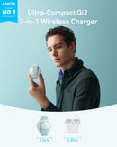 Anker MagGo Wireless Charging Station (3-in-1, Foldable Pad) by Anker