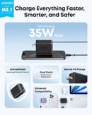 Anker Nano Charger (35W, Built-In Retractable USB-C Cable) by Anker