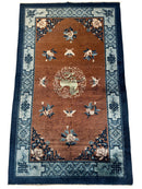 Hand-Knotted Chinese Silk Peking Rug – 3’ x 5’ – Luxurious Floral Design