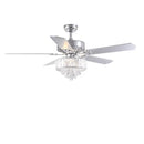 GobekUsa Crystal Ceiling Fan with Light & Remote Control, 52 Inch Luxury Design