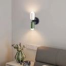 GobekUsa Cream 2Head Macaron LED Wall Lamp in Black for Home Decor