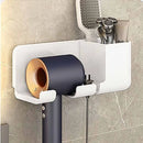 GobekUsa Hair Dryer Holder and Bathroom Shelves with Storage Box