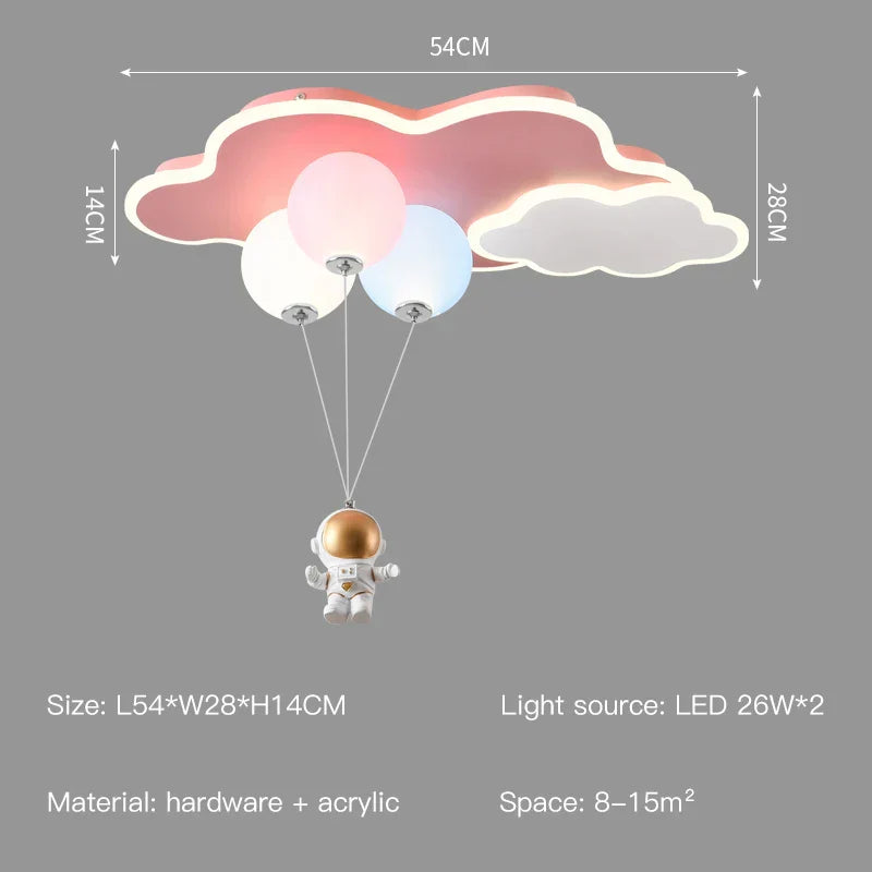 GobekUsa Kids Cloud/Aircraft Chandelier with Remote Control - Interior Lighting Solution, photo 11 of 12