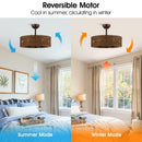 24" Farmhouse DC Motor Ceiling Fan with Lighting and Remote Control