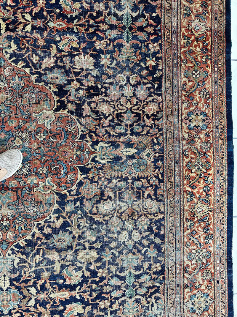 Antique Persian Mahal Rug 8’3”x12’ - Circa 1900 Treasure