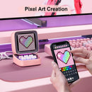 GobekUsa Ditoo Pixel Art Game Bluetooth Speaker: 16X16 LED Display Board (Pink)