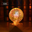 GobekUsa 3D Fireworks LED Bulb Star Night Light for Holiday Party Decoration