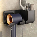 GobekUsa Hair Dryer Holder and Bathroom Shelves with Storage Box
