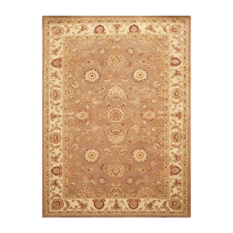 5'6" X 8'6" handmade 100% wool Traditional Oriental Area Rug Brown