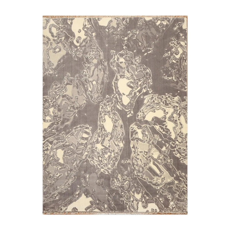 6' x 9' Hand knotted Oriental area rug 100% Wool Modern Gray