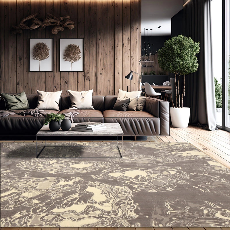 6' x 9' Hand knotted Oriental area rug 100% Wool Modern Gray