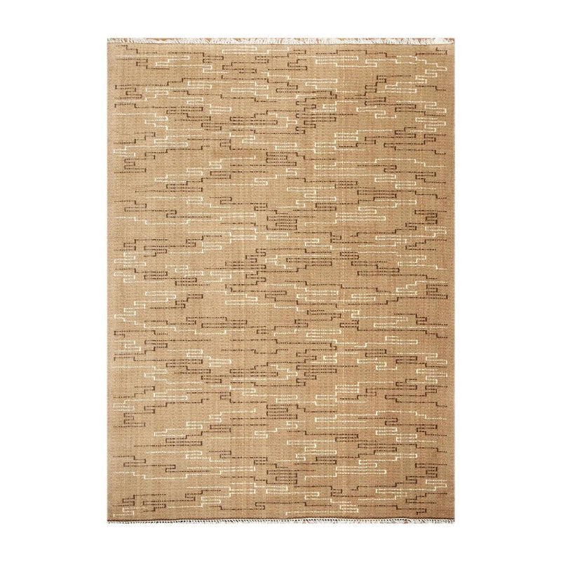 6' x 9' Hand knotted Oriental area rug 100% Wool Modern full pile 6x9 Brown