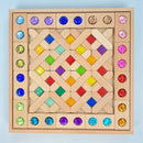 54 Pcs Combination Set with X-shape and Rectangular Gemmed Blocks and Lucite Cubes by Green Elephant Home and Toys