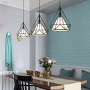 GobekUsa Diamond Cage Pendant Chandelier for Industrial Living Room and Kitchen Lighting