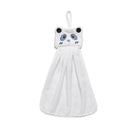 GobekUsa Cartoon Animal Hand Towel: Soft & Absorbent Coral Velvet Cloth for Home & Kitchen