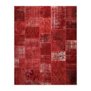 8'x10' Hand Knotted Wool Turkish Oriental over-dyed patchwork Area Rug 8x10 Red