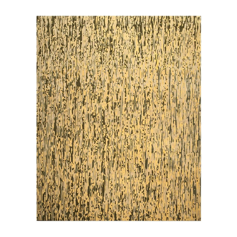 8' x 10' High end Wool Full Pile Tibetan Hand Knotted Area Rug Modern 8x10 Pale Yellow