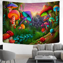 GobekUsa Cartoon Planet Mushroom Tapestry Wall Hanging for Psychedelic Room Decor